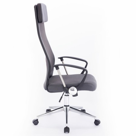 Armchair for the head of Brabix Flight R EX-541, Chrome, TW fabric, mesh, black/gray-2
