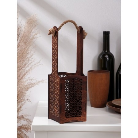 ADELICA Veneto wine box, 34 × 10.5 × 10.2 cm, color dark chocolate