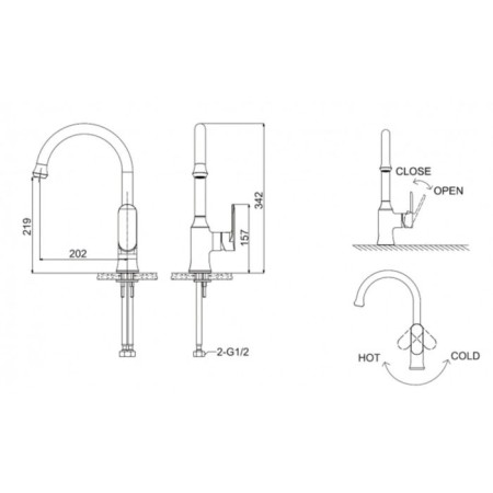 Bravat Opal F7125183CP-RUS kitchen mixer-1