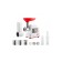Brayer BR1603, 1500 W meat grinder, 2 kg/min, reverse, 5 nozzles, red