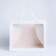 Gift package with a wide bottom and window 35 x 29 x 28 cm, white
