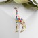 Brooch "Giraffe", colored in gold