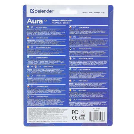 Headphones Defender aura 101, invoices, 85 dB, 32 Ohm, 3.5 mm, 1.8 m, black-7