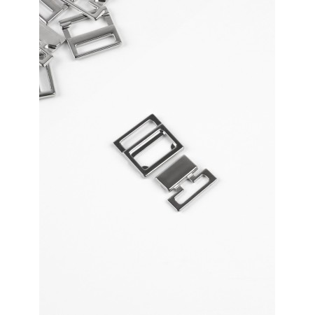 Flotter for a swimsuit, metal, 15 mm, 5 pcs., Silver color-1