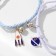 Bracelets "Demetrons" Assol, rocket and planet, white-blue color