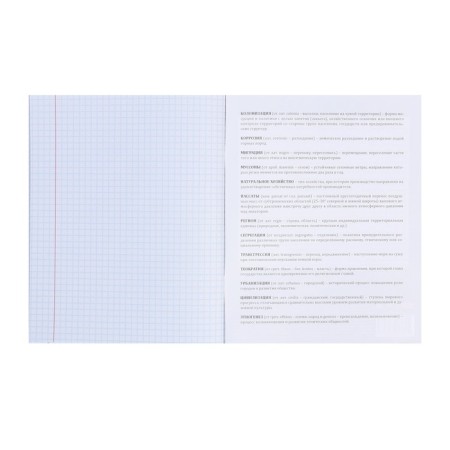 An objective note 48 sheets in the Error cage "Geography", cover covered paper, offset block-3