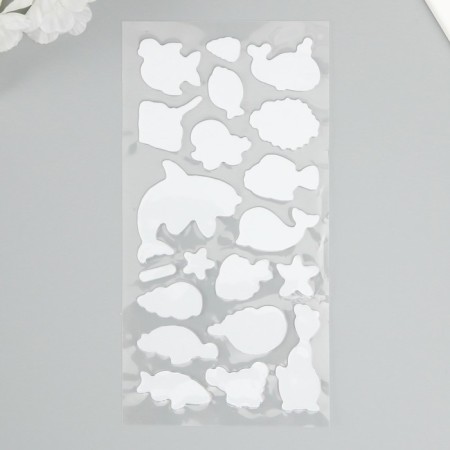Sticker Plastic "Sea inhabitants" MIX 22x10 cm-8