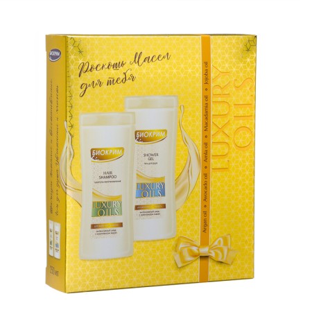 Gift set Women's "luxury of oils": shampoo, 250 ml + shower gel, 250 ml-1