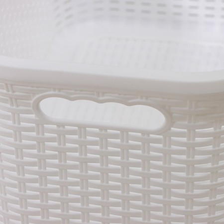 Basket for iron underwear "Rotang", 32 l, 50 × 31 × 25 cm, white color-7