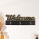 Decorative tree hooks "Welcome" black with gold 3x29.5x10.5 cm