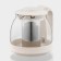 Glass teapot “Joni”, 700 ml, with metal sieve, beige color