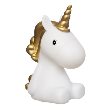 Nightnik "Unicorn in Gold" LED from batteries with a white-gold 9.5x14x20 cm Risalux-10