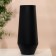 Black glass flower vase of black glass 32 x 14 x 14 cm