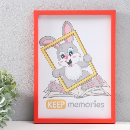 Photo frame plastic 21x30 cm 3 series, red-1