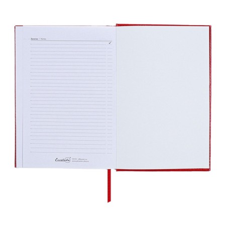 Diary of Leduced A5, 160 sheets of Escalada, solid cover of artificial leather, pancake embossing, lies, block 70g/m2, red-11