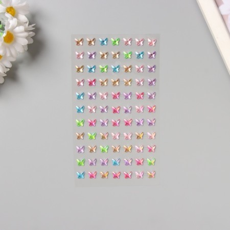 Stick plastic rhinestones "Butterfly" color 15x9 cm-1