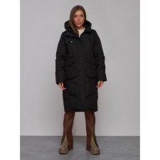 Coat insulated winter female, size 50, black color