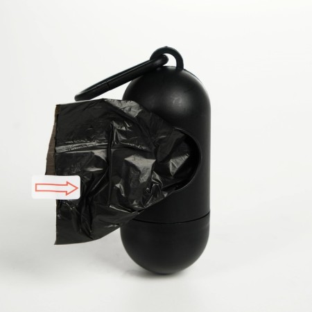 Container with packets for cleaning for dogs (roll 15 packets 29x21 cm), black-2