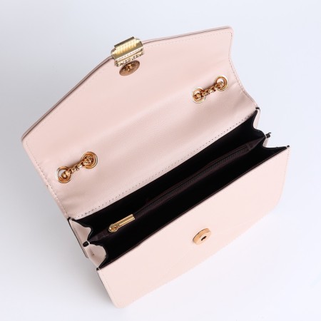 Women's bag on a magnet, small size, beige color-8