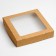 A set of folding boxes with a window, craft, 17 x 7 x 4 - 20 x 20 x 4 cm 3 pcs.