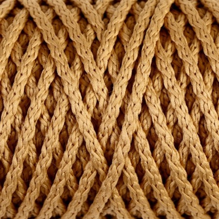 Knitting cord "Classic" without a core 100% polyester width 4mm 100m (mustard)
