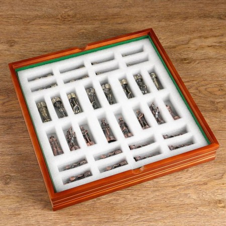 Souvenir chess "Knights", h King-7 cm, pawns-6 cm. D-2 cm, 36 x 36 cm-6