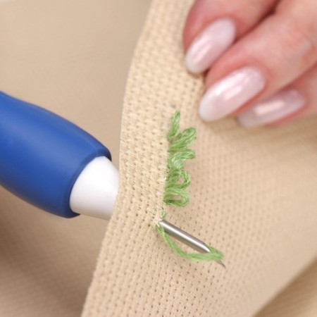 Needle for embroidery, for carpet technology, d = 1.3/1.6/2.2 mm, with n webusmers, white/blue color-2