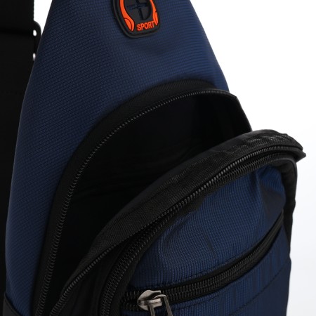 Backpack-sling, 17*8*30 cm, 2 lightning departure, 1 n/k, blue-6