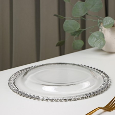 Black dinetered “Orbit” plate, d = 27 cm, the color of the boot is gray-2