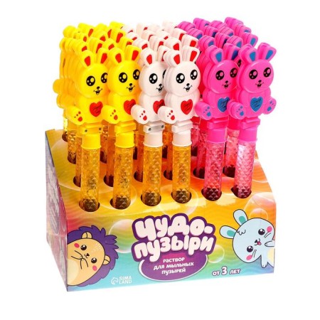 Soap bubbles of the ratchet "Cute Bunny", 70 ml, color mix-4
