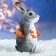 Garden figure "Bunny carries carrots" 9x13x22cm