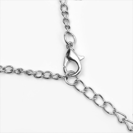 Pendant "New Year" girl in a hat, snowflakes, color silver, 45 cm-4