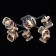 Olympia chandelier, 8x60W E27, gray color, chrome