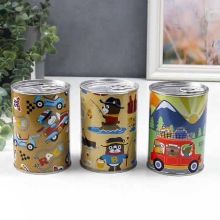 Piggy bank Metal "Beast and Hobbies" MIX 10x7.5x7.5 cm-9