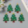 Decor for the creativity of the felt shine "Christmas tree with balls" 5.5x3.5 cm