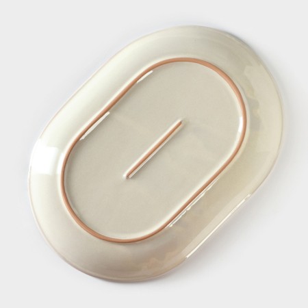 Ceramic oval “Shebbie” dish, 600 ml, 31 × 22 cm, h = 3 cm-3