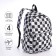School backpack from textiles with a zipper, 4 pockets, black/white color