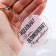 Acrylic keychain with a joke "damn great", diam. 6 cm