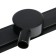 TIM BAD558002BK, 70 x 800 mm, tiles, siphon with a rotation angle of 360 °, black-ware