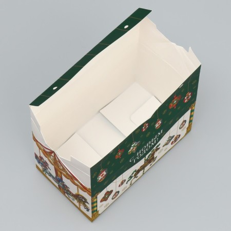 Box for sweets “Happy New Year!”, Carousel, 10 x 18 x 14 cm, New Year-4