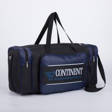 Sports bag with lightning, 3 outer pockets, blue color