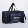 Sports bag with lightning, 3 outer pockets, blue color