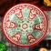 Buditsa Rishtan ceramics "Patterns", 29 cm, red