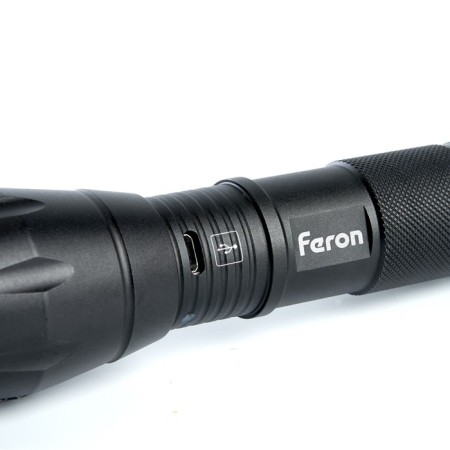 Фонарь ручной Feron TH2400 с аккумулятором USB ZOOM-7