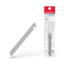 Chancellery knife blades 9 mm, 10 pcs., Erich Krause, in a plastic container