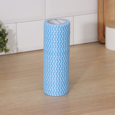 Napkins in the roll reusable non -perhuman shade, 40+5 pcs, 20 × 20 cm, blue color-1
