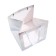 A packet for a cake with a square bottom and window, holographic, 25 x 25 x 25 cm