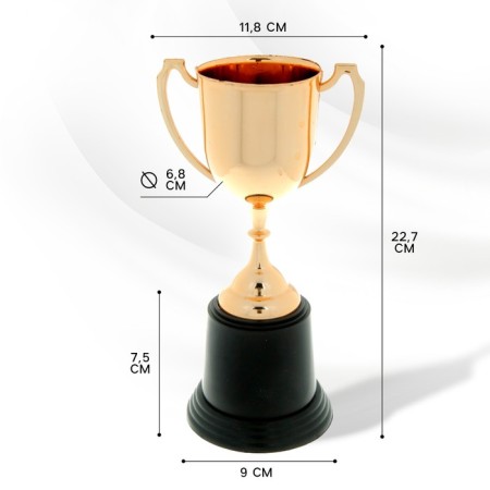 Cup 036C, award figure, bronze, plastic stand, 22.7 × 11.8 × 9 cm.-1