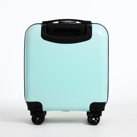 Small 18 suitcase, lightning department, 4 wheels, turquoise color-3