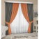 Set of curtains "Canvas", size 200x270 cm, 2 pcs, pavement color, orange